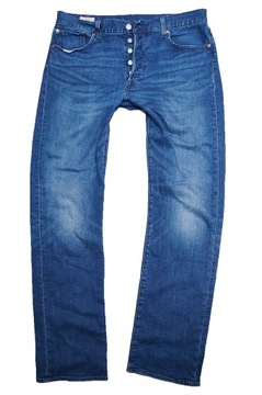 LEVIS 501 JEANS spodnie męskie granatowe klasyczne PREMIUM 34/34 pas 88