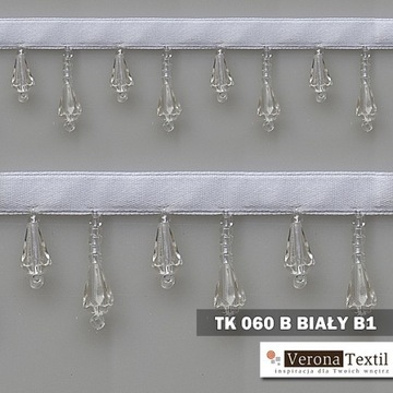 ЛЕНТА + БУСИНЫ ДЛЯ ШТОР 4060 БЕЛЫЙ АБАЗУР