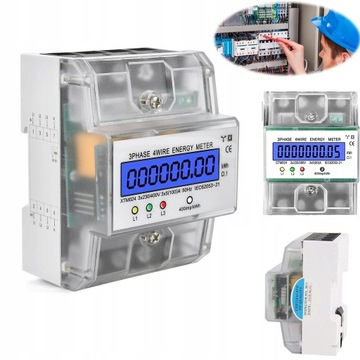 LICZNIK ELEKTRYCZNY 3 FAZOWY CZTEROPRZEWODOWY 35MM