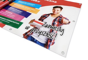 BANER REKLAMOWY 1x3m BANERY REKLAMOWE PROJEKT 510g MOCNY BANNER BILBOARD