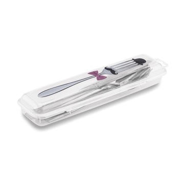 TADAR ТУРИСТИЧЕСКИЙ НАБОР СТОЛОВЫХ ПРИБОРОВ ИЗ 4 ЭЛ. НА 1 ЧЕЛОВЕКА, КОРОБКА ИЗ ГЛЯНЦЕВОЙ СТАЛИ