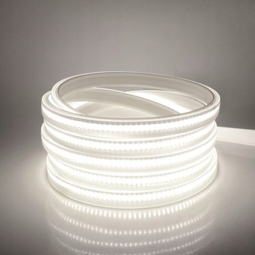 Светодиодная лента COB 230В 12Вт БЕЗОПАСНЫЙ ХОЛОДНЫЙ БЕЛЫЙ