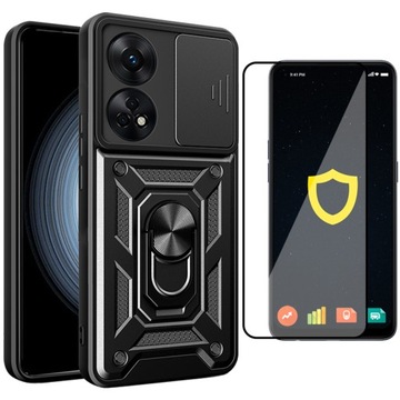 ETUI PANCERNE CAMRING CASE DO OPPO RENO 8T + SZKŁO