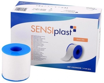PLASTER TKANINOWY przylepiec 5m x 5cm 6 sztuk