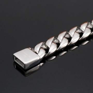 КЛАССИЧЕСКИЙ СЕРЕБРЯНЫЙ БРАСЛЕТ, СТАЛЬ 316L