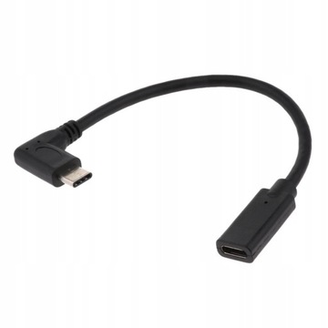 Kątowy przedłużacz USB 3.1 typu C, męski