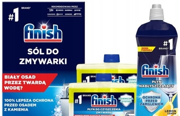 Zestaw Finish Sól 1,2 kg + nabłyszczacz 800 ml + 2 x czyścik 250 ml