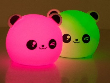 НОЧНИК ДЛЯ ДЕТЕЙ PANDA RGB LED USB ПУЛЬТ ДУ