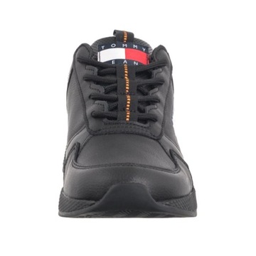 Buty Sneakersy Męskie Tommy Hilfiger Jeans Flexi Runner Black Czarne