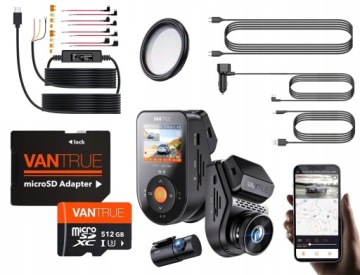 REJESTRATOR VANTRUE S1 PRO 2CH SONNET 1 + 512GB + ADAPTER ACC + FILTR CPL