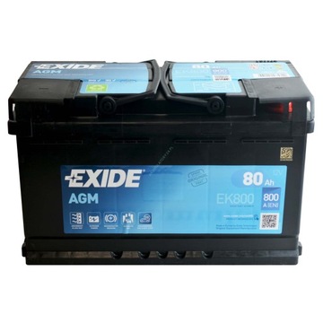 EXIDE EK800 80AH 800A AGM СТАРТ-СТОП