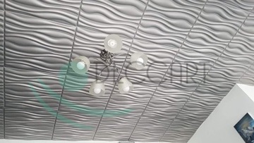 ПОТОЛОЧНЫЕ КАССЕТЫ, Стеновые панели 3D Flow, белые, 1м2