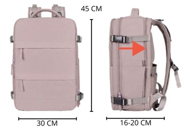 Рюкзак для ручной клади в самолет 45x30x20 Wizzair Ryanair USB Premium
