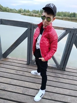 Куртка-бомбер переходного типа Style Kids, красный 104