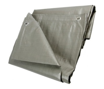 PLANDEKA 6x10 SZARA BARDZO GRUBA 130G/M2