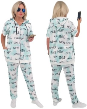 КРАСИВЫЙ ОРИГИНАЛЬНЫЙ МОДНЫЙ РАССТЕГИВАЮЩИЙСЯ ЖЕНСКИЙ СПОРТИВНЫЙ КОСТЮМ КОМПЛЕКТ ТОЛСТОВКА + БРЮКИ 50/5XL