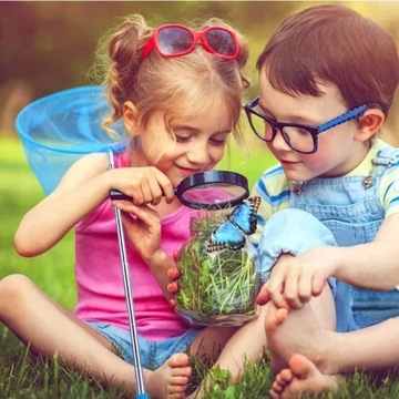 ТЕЛЕСКОПИЧЕСКАЯ СЕТЬ ДЛЯ БАБОЧЕК, РЫБ, НАСЕКОМЫХ, БАССЕЙН 75, Для насекомых, Детская, Подсак