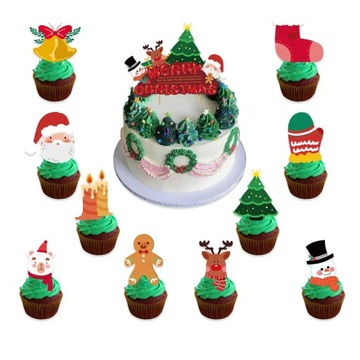 Merry Christmas Santa Gingerbread Man ELK Cak
