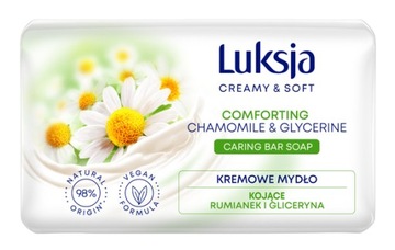 Luksja Creamy & Soft Kremowe Mydło Kostka Rumianek i Gliceryna 90G