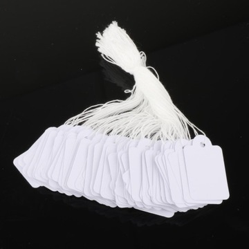 100 ценников Ценники подвесные на шнурке 25х15мм,