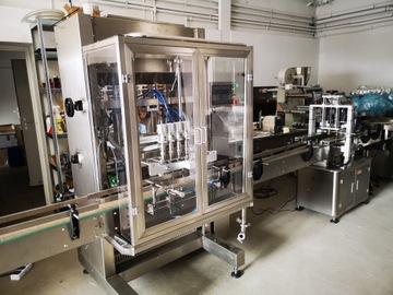 AUTOMATYCZNA LINIA NALEWAJĄCA 4 GŁOWICE,ZAKRĘCARKA