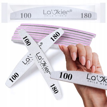 100 штук La'kier Пилочка-лодочка 100 180 зебра для ногтей БЕЗОПАСНАЯ УПАКОВКА