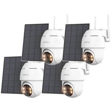 KAMERA ZEWNĘTRZNA SOLARNA OBROTOWA IP WIFI HD 5MPx 2592Px1944P 4xZOOM 4szt