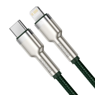 Кабель Baseus USB-C — Lightning, 2 м (зеленый)