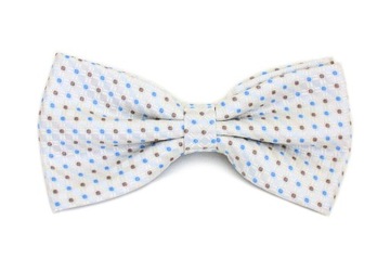 НАБОР ГАЛСТУК-БАБОЧКА И КАРМАННЫЙ Квадратный, БЕЛЫЙ С ГОРШКОВАМИ