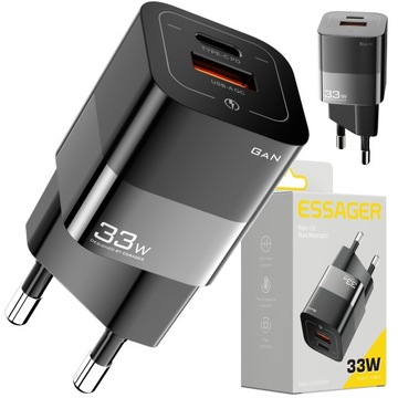Szybka ładowarka zasilacz 2xUSB 33W QC3.0+ PD3 PPS