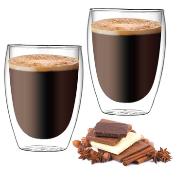 SZKLANKI TERMICZNE KUBKI DO KAWY LATTE HERBATY ZESTAW 2 szt. KAMILLE