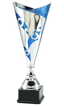 DUŻY wielki Puchar METALOWY uszkodzony + NADRUK