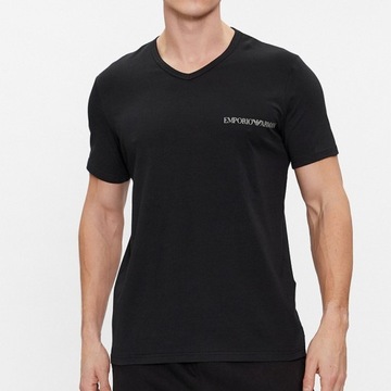 Emporio Armani t-shirt koszulka męska czarna v-neck 111849-4R717-07320 M