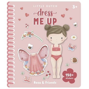 LITTLE DUTCH Zeszyt z naklejkami Ubieranka Rosa & friends