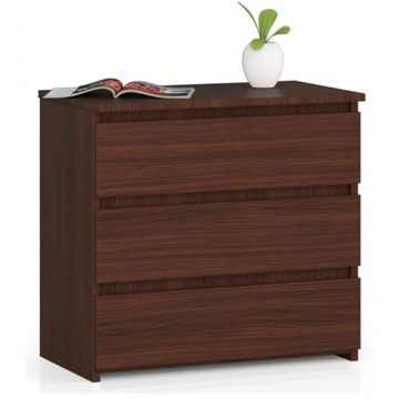 Szafka nocna 3 szuflady wenge dla dziecka 60 cm