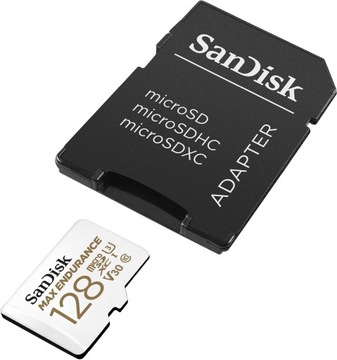 SanDisk Max Endurance microSDXC 128 ГБ, класс 10 U3 + адаптер