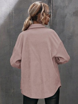 ДЛИННАЯ ВЕЛЬВАЛЬНАЯ РУБАШКА С НИЖНИМ ПЛЕЧЕМ РОЗОВАЯ SHEIN L 40