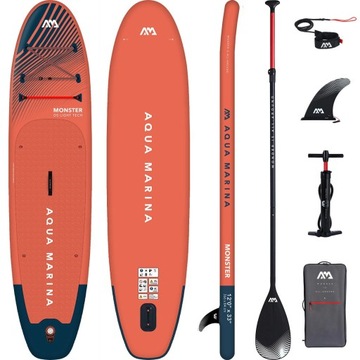 DESKA SUP pompowana zestaw z wiosłem AQUA MARINA paddle board MONSTER 366cm