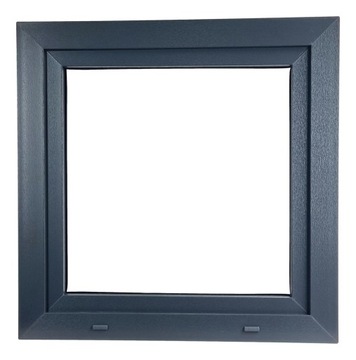 OKNO PCV 800 x 800 RU 1 x ANTRACYT ZEWNĘTRZNY