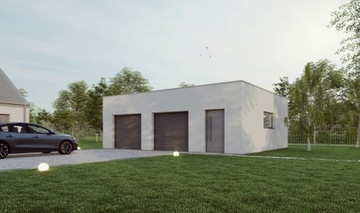 PROJEKT GARAŻU DWUSTANOWISKOWEGO G21 - modern 2