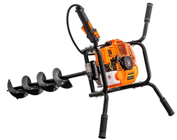 БЕНЗИНОВЫЙ ШНЕК ДЛЯ ПОЧВЫ ДРЕЛЬ RITCH 3 БУРА + МАСЛО