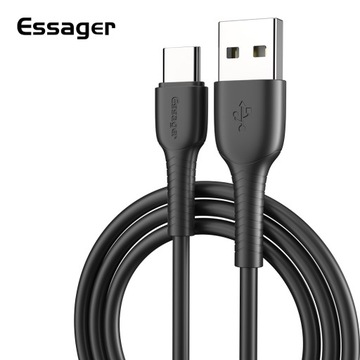Кабель FAST USB / USB-C ESSAGER 3A QC 3.0 480 Мбит/с ПРОЧНЫЙ КАБЕЛЬ TYPE-C 1 м