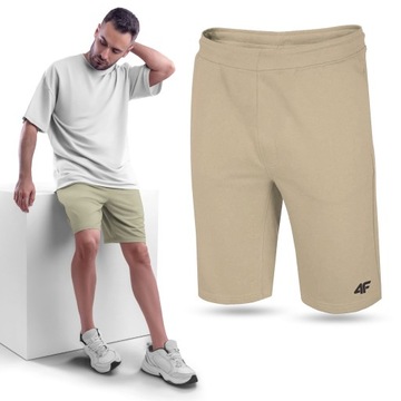 KRÓTKIE SPODENKI MĘSKIE 4F BAWEŁNIANE DRESOWE SPORTOWE LIMITOWANA
