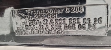 MERCEDES CLK 208 55 AMG NÁRAZNÍK PŘEDNÍ
