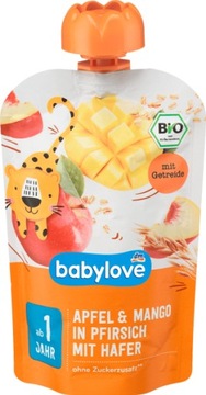 Babylove BIO Mus Brzoskwie Jabłka Mango Owies