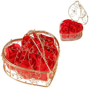 Flower box mydlane róże kwiaty na prezent dzień matki urodziny imieniny