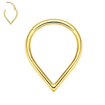 G23 Titanium Teardrop Nose Ring Septum Daith Tragus Helix Earrings