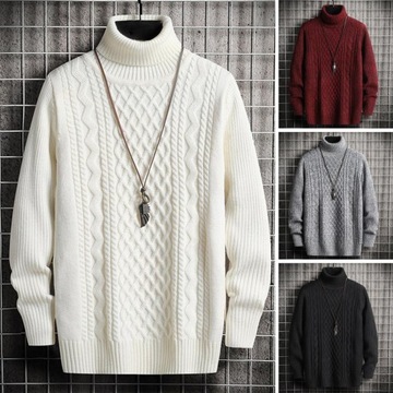 Korean Fashion Sweater Mock Neck Sweater Knit Pull