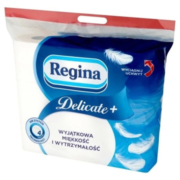 Papier Toaletowy Regina DELICATE+ (Delicatis) poduszeczki 4 warstwy 9 rolek