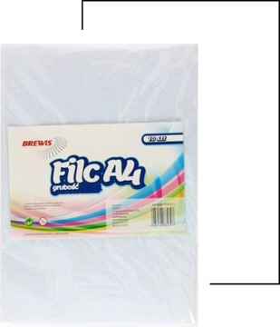 FILC DEKORACYJNY A4 2 MM BIAŁY 10 SZT BREWIS